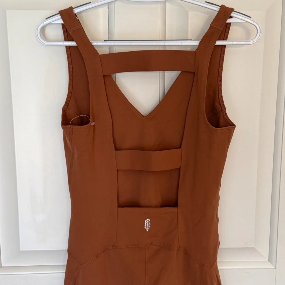 New! Free Movemnt x Free People Never Better One-Piece Brown 45443